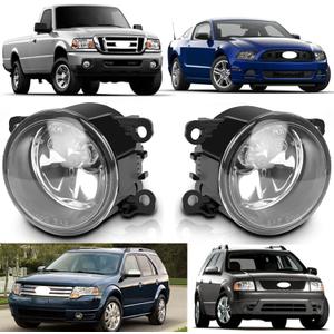 Pair of Front Fog Lights RH LH Compatible With Ford Freestyle 2005-2007 & Mustang 2005-2014 & Ranger 2005-2011 & Taurus X 2008-2009 Replaces 4F9Z15200AA FO2592217C 33900-T0A-A01