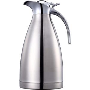 Sumerflos 68 Oz Stainless Steel Coffee Thermal Carafe/Double Walled Vacuum Thermos Insulated / 12 Hour Heat Retention / 2 Liters (Silver)