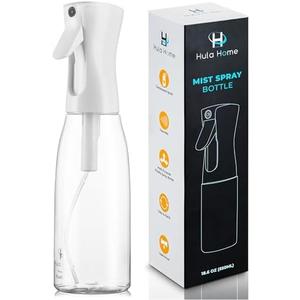 Hula Home Spray Bottle for Hair (20oz/590ml) - Powered by Flairosol® Spray Technology - Continuous Ultra Fine Mist Sprayer – For Hairstyling, Cleaning, Salons, Plants, Essential Oil & More - White
