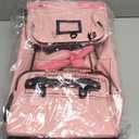 Dance Bag with Garment Rack,23inch Dance Competition Garment Bags with Clothes Rack,Suitcase,Rolling Duffle for Travel, Wheeled Drop-Bottom Upright Luggage Closet Suitcase(Expand-Pink)