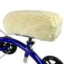 KneeRover Deluxe Plush Synthetic Sheepskin Knee Scooter Pad Cover Cushion - Knee Rover Pad Accessory Features Thick Comfortable Foam Padding - Fits Most Models (1 Count (Pack of 1))