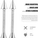 Cabilock Cake Decorating Tool Aluminum Alloy Flower Nail Pastry Cone Holder Icing Piping Rod for Precise Flower and Rose Making in Baking 3-Pack