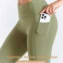 ALLZERO Women's Leggings with Pockets Tummy Control Workout 26" High Waisted Brushed Lined Warm Yoga Pants Fall Winter (X-Large)