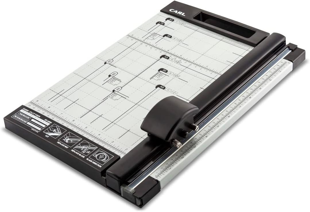 CARL 12 inch DC-200N Premium Rotary Paper Trimmer, Metal Base, 15 Sheet Cutting Capacity.