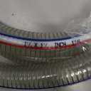 Heavy-Duty Steel Wire Flexible Tubing PVC High Pressure Drain Hose Tube Pond Tubing Clear Wire Reinforced for Pond Bilge Pump, Garden Pool Vacuum Suction Hose 2 Pack
