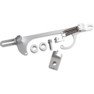 4150 4160 Series Throttle Body Cable Bracket Billet Aluminum Anodized Throttle Cable Bracket Adjustable (Silver)