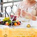 AceOrbit 30 Pack Gold Acrylic Wedding Table Numbers 1-30 with Stands 4 x 6 Inch Acrylic Table Signs with Gold Round Card Holder Wedding Seating Chart for Reception Decorations Event Party (Arch)