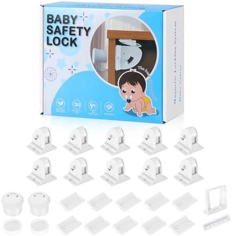 Magnetic Cabinet Locks for Child Safety, Drawer Locks Baby Proofing, Magnetic Door Safety Locks for Cabinets and Drawers, Easy Installation No Tools Required