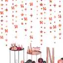 52Ft Rose Gold 14th Birthday Decorations Number 14 Circle Dot Star Garland Metallic Hanging Streamer Banner Backdrop for Girls Happy 14 Year Old Fabulous Birthday Fourteen Anniversary Party Supplies