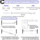 Shower Curtain Rod Spring Tension:White Shower Rods for Bathroom 34 to 43 Inch,1 Inch Modern Heavy Duty Adjustable Tension Shower Curtain Rod No Drilling No-Slip Easy Install,Matte White