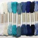 Olympus Sashiko Thread 20m(21.8yds) Bundles 100% Cotton (White and Blue 9Colors), OS-20M