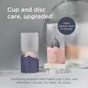 Saalt Menstrual Cup Steamer - Period Cup & Disc Sanitizer - Hands-Free Steam Sanitizer- No-Boil Design with Removable Power Cord - Compact & Portable - Arctic Mist