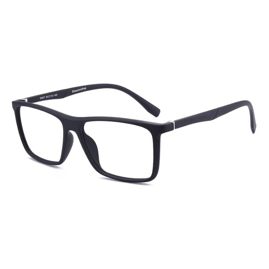 GUDVUE Mens Blue Light Glasses Rectangle Computer Glasses Gaming Glasses, Black PRO +0.00