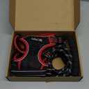tobeDRI No Pull Harness Adjustable Reflective Oxford Easy Control Medium Large Dogs with A Free Heavy Duty 5ft Leash Black/Red Harness+Leash (Large)