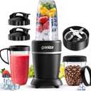 Ganiza Blender for Smoothies, 14 Pcs Smoothie Blender for Kitchen, Max 1300W Portable Blenders for Shakes Ice Crushing Grinding & More with 2 X 37 oz, 23 oz Cups, Perfect for Home & On - the - Go (Black)