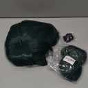 Half and Half Maomao Cosplay Wig with Double Buns & Bangs, 19'' Long Dark Green Anime Ponytails Wigs Pigtail Hair Wig for Women Girls Halloween Party Daily