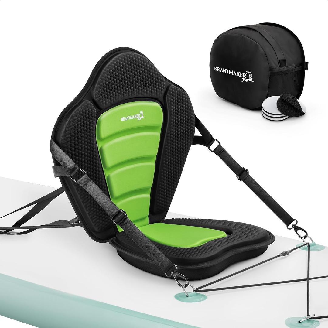 BRANTMAKER Kayak Seats with Back Support, Paddle Board Seat, 132LBS Capacity Universal Thicken Cushion for Inflatable Paddleboard, Sup, Canoe, Ocean Kayak