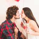 36PCS Valentines Day Party Straws Supplies  Heart Drinking Plastic Crazy Loop Galentine's Party Decorations