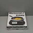 Elite Gourmet Countertop Electric Burner, 1000W Cast Iron Hot Plate, 7 Heat Settings, Portable Cooktop for RV, Dorm, Office & Small Kitchens, Road-Ready & Compact (Single)