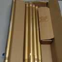 Heavy Duty Curtain Rods for Windows 66 to 120 Inches, 1 Inch Gold Curtain Rod for Bedroom, Living Room, Patio, Kitchen, Adjustable Curtains Rods with Classic Finials, Gold Finishing