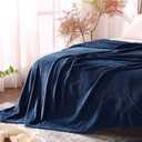 BEDELITE Fleece Blankets Queen Size Navy Blue Throw Blankets for Bed, Luxury Plush Cozy Fuzzy Blanket 90x90 inches, Super Soft Warm Lightweight Throw Blanket All Seasons Suitable