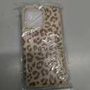 iCoverCase Compatible with iPhone 14 Pro Max Phone Case with Card Holder, Wallet Case for Women Men RFID Blocking PU Leather Protective Case 6.7 Inch (Beige Leopard)