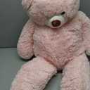 HollyHOME Giant Teddy Bear 4Ft Big Teddy Bear Stuffed Animal Birthday Valentines Day Plush for Kids and Girlfriend 48 inch Pink