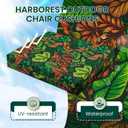 HARBOREST Outdoor Chair Cushions Set of 4, Water Resistant Patio Chair Cushions with Ties, Square Corner Outdoor Seat Cushions for Patio Furniture, 18.5"x16"x3", Colored Leaf