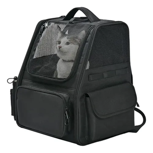 Cat Backpack Carrier, Large Space Cat Backpack, Breathable Cat Carrier, Shaded Dog Backpack Carrier, Ergonomic 3D Design for Travel, Hiking, Walk, Suitable for Shopping, Car, Vet, Gray
