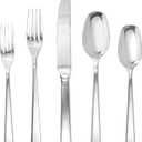 Fortessa Scalini 18/10 Stainless Steel Flatware, 5 Piece Place Setting, Service for 1