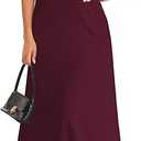 PaladMom Women's Summer Casual Sundress Sleeveless Maxi Dress Plus Size Loose Stripes Long Dresses with Pockets Large, Wine Red