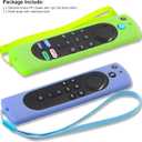 2 x Pinowu Remote Cover (2pcs) Compatible with Fire TV Stick 4K 1st Gen (2021) / Lite/Alexa Voice Remote 3rd Gen with Lanyard (Green and Sky Blue, Both Glow)(NOT for 4K 2nd 2024)