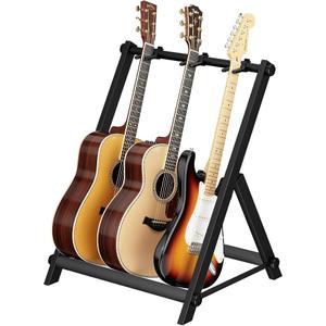 3 Multi Guitar Stand Rack With Thick Rubber Padding,Guitar Rack for Acoustic,Classical,Electric,Bass,Studio & Home,Durable,black(3 Holder)