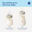 MAM 6oz Feel Good Pure Glass Anti-Colic Wide Neck Baby Bottle, Slow Flow Skin Soft Silicone Nipple, Easy to Clean, BPA Free, 0+ Months, Easy Switch Between Breast & Bottle, Made in Europe, 1 Pack