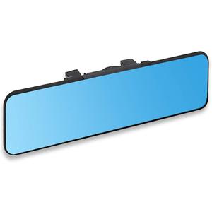 SkycropHD Anti Glare Car Interior Rear View Mirror, Clip on Wide Angle Panoramic Rearview Mirror to Eliminate Blind Spots  Flat, Blue,11.2in (290mm)