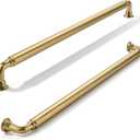 khtumeware 2-Pack Champagne Bronze Heavy-Duty Solid Cabinet Pulls, 12 Inch(305mm) Hole Center, Satin Brass Drawer Pulls, Cabinet Hardware, Suitable for Kitchen Cabinets, Bathrooms and Dressers
