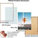 JCJMY 19.7x27.6 Puzzles Frame for 50x70 cm Puzzles Poster Photo Picture, Display 18x24 with Mat or 19.7 x 27.6 without, Wall Hanging 19.7 by 27.6 inch 1000 Pieces Puzzles Frame, Rustic Brown