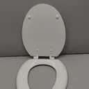 KOHLER 20110-0 Brevia, Slow Close Toilet Seat, Elongated Toilet Seat, Grip-Tight Bumpers Quick-Attach Hardware, White