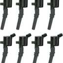 Ignition Spark Plug Coil Coils (8) for 5.4L 6.8L V8 DG508 FD503 Coil Pack(dg508, Black)
