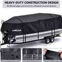 Pontoon Boat Cover 24'2''-26'2'', Heavy Duty 900D Marine Grade Waterproof