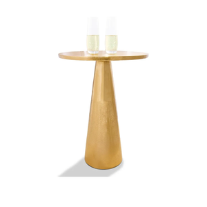 COZAYH Farmhouse Pedestal Small End Table Round Martini Table Wood Plant Stand Rustic Drink Table for Small Space Living Room, Bedroom, Natural Wood