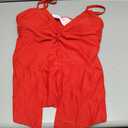 SUUKSESS Women's Tummy Control Tankini Swimsuit Push Up Knot Front Bathing Suit (X-Large, Red)