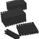 100 Pack Wooden Clothespins for Crafts, Colored Clothes Pins for Hanging Pictures Clothing Classroom, 2.9 Inch, Black