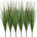 LUZOGA 27" Artificial Plants Onion Grass | Tall Faux Greenery Shrubs - Fake Wheat Stems & Tall Grass Bushes for Indoor/Outdoor Home, Office, Garden, Porch & Window Box Decor 6 Pack - Green Red Tail