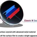 4PCS M 3 Color Wheel Center caps with Same Logo tire Valve caps Cover Original Vehicle Replacement 2.7in/68mm Center Wheel hub Rim Cover