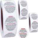 1500 pcs Candle Warning Labels,1.5inch Candle Jar Container Stickers, Candle Safety Stickers for Candle Making DIY Candle Jars (White)