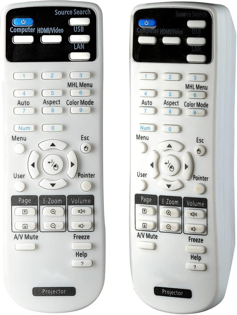 Universal Projector Remote Control fit for All EPSON Projectors, Include All Epson Projector, Include BrightLink, Powerlite, Home Cinema, EB, EX, VS, EMP Series Projectors