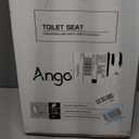 Angol Shiold Slow Close Wood Toilet Seat（Biscuit, Elongated 18.5''）