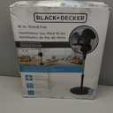 BLACK+DECKER 16 Inches Stand Fan with Pedestal Base, Height Adjustable Pedestal Fan with Remote and Touch Control Panel, Free Standing Fan with 90-Degree Oscillating and 3-Speed Settings, Black