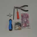 Tire Plug Kit 64 Pcs Tire Repair Rubber Nails Kit with 2 Sizes,Tire Caps with Pressure Gauge,Flat Tire Repair Kit for Car,Motorcycle,Truck,ATV,Tire Puncture Repair